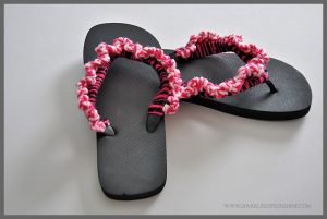 Easy Crocheted Ruffled Flip Flops with free pattern from Sparkles of Sunshine.