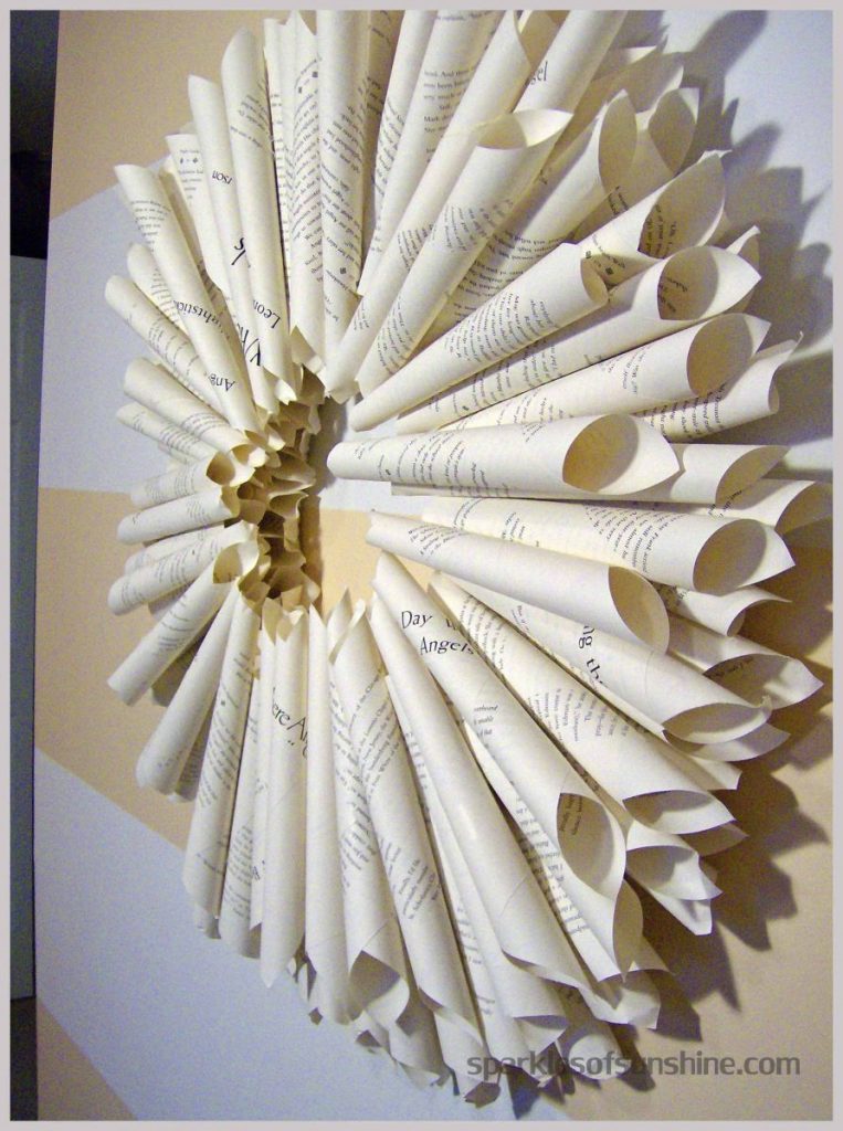 Book Page Wreath 3