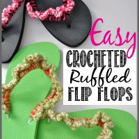 Easy Crocheted Ruffled Flip Flops with free pattern from Sparkles of Sunshine.