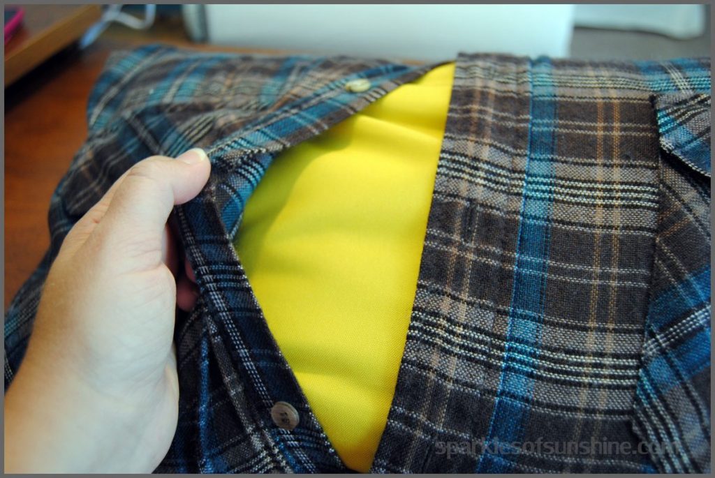 Flannel Shirt Pillow DIY