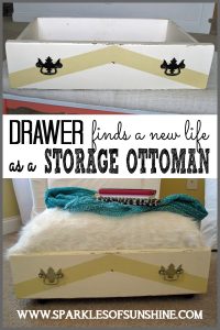 Transform an old drawer into something useful...a storage ottoman!