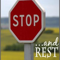 Don't stress yourself out...take time out of your busy schedule to STOP and REST!