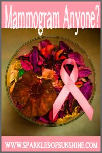 Had a mammogram lately? It's important! Find out why at Sparkles of Sunshine.