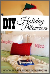 See how easy it is to make these fun DIY Holiday Pillowcases by visiting Sparkles of Sunshine today.