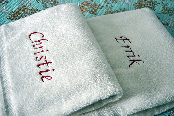 Personalized Towels for Guests