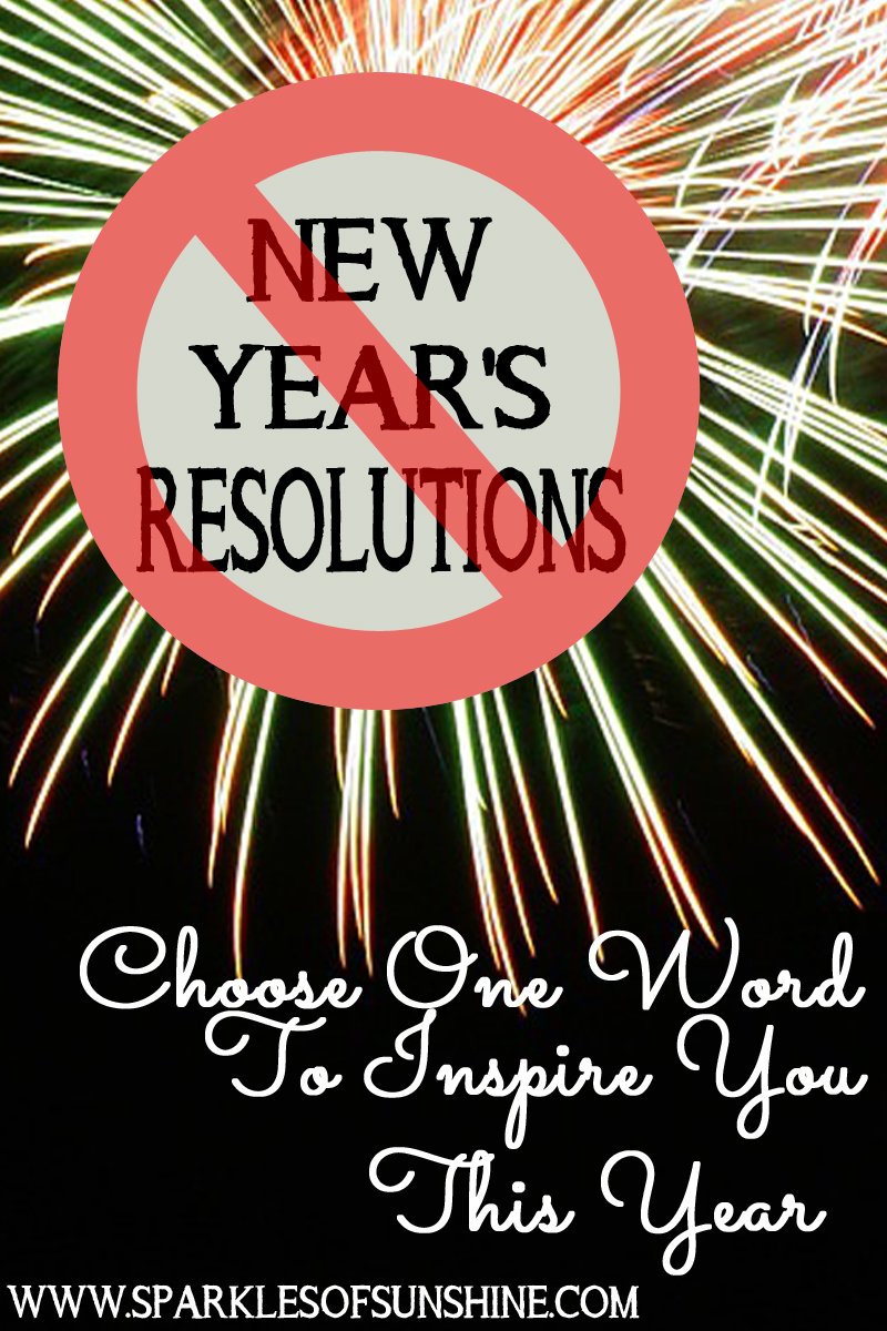 Just say no to new year's resolutions this year!!! Instead, choose one word to inspire you throughout the year. What will your word of inspiration be for this year?