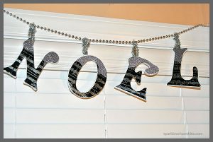 Sparkly Holiday Lettered Garland DIY