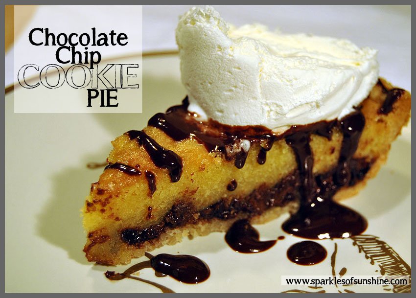 Chocolate Chip Cookie Pie at Sparkles of Sunshine