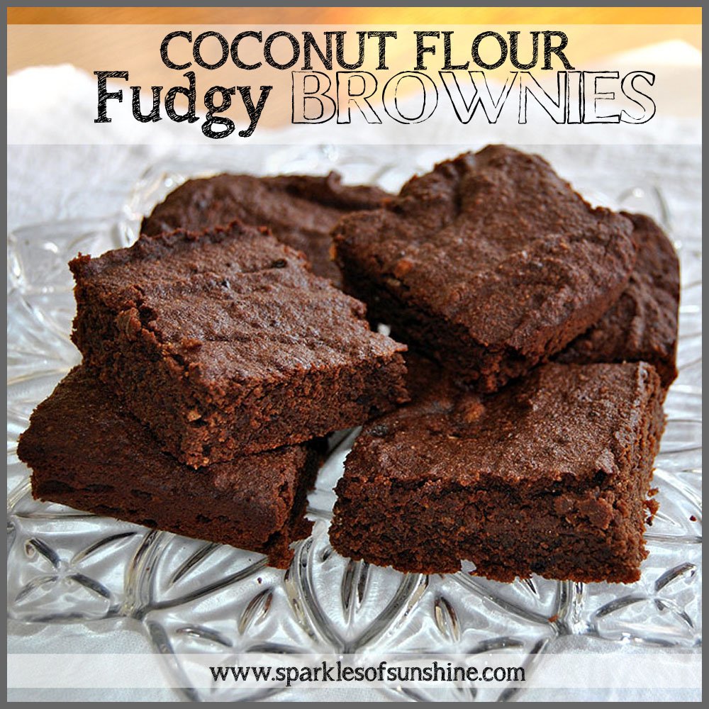 Coconut Flour Fudgy Brownies at Sparkles of Sunshine