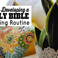 Learn how to develop of daily Bible reading routine with these easy tips from Sparkles of Sunshine.