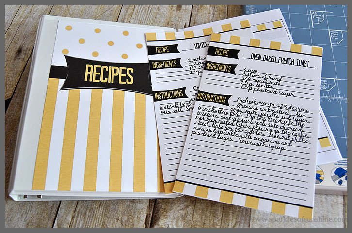 Free Binder for Recipes Printables - Sparkles of Sunshine