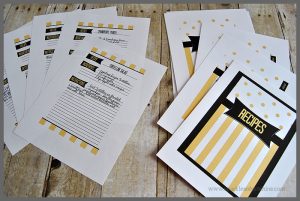Recipe Binder Organization- Get your free printables to put together your very own Recipe Binder at Sparkles of Sunshine