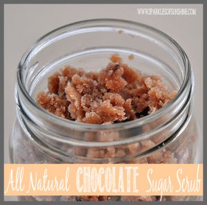 Keep your skin smooth with this All Natural Chocolate Sugar Scrub Recipe from Sparkles of Sunshine