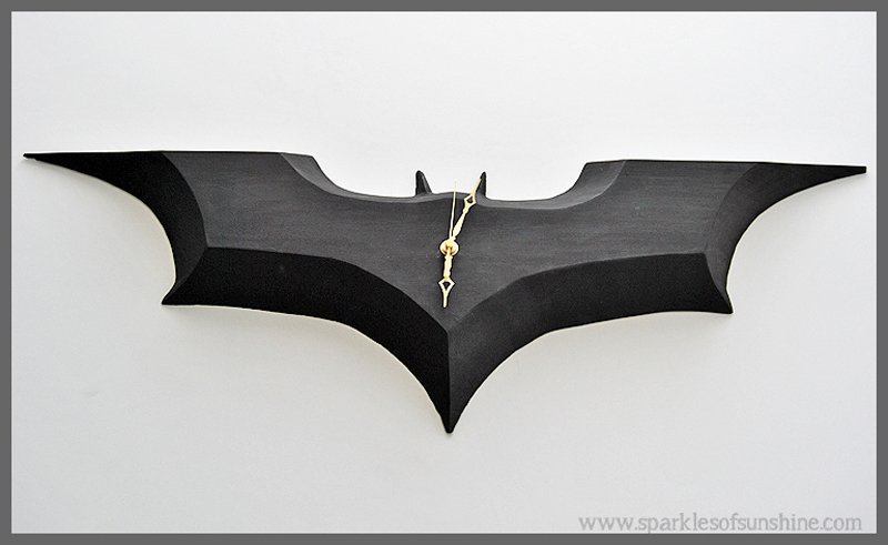 DIY Batman Clock at Sparkles of Sunshine...a perfect DIY gift for The Dark Knight fan!