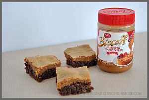 Biscoff lovers beware! Once you take a bite of these tasty Biscoff Layered Brownies, it will be hard to stop eating them! Get the recipe at Sparkles of Sunshine.