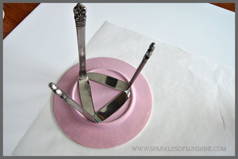 Great upcycled candleholder project made using kitchen utensils from the Habitat Restore at Sparkles of Sunshine.