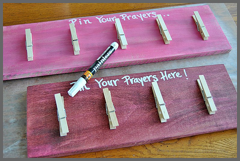 Learn how to make your own Pin Your Prayers pallet wood sign for your home at Sparkles of Sunshine.