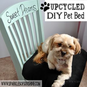 Have an old chair seeking a new purpose? Check out this easy Upcycled DIY Pet Bed at Sparkles of Sunshine!