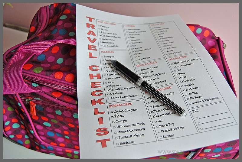 Stressed about packing for vacation? No worries! Use this easy free printable travel checklist to help you pack for vacation this summer! Find it at Sparkles of Sunshine.