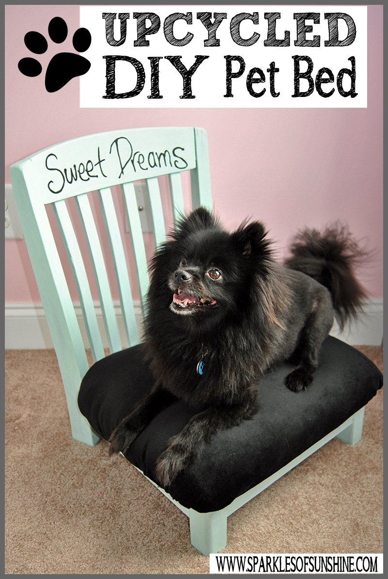 Have an old chair seeking a new purpose? Check out this easy Upcycled DIY Pet Bed at Sparkles of Sunshine!
