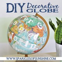 This DIY Decorative Globe from Sparkles of Sunshine is an easy way to update a traditional globe sitting around your home.