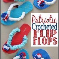Easy Patriotic Crocheted Flip Flops Free Pattern at Sparkles of Sunshine.