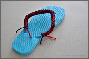 Easy Patriotic Crocheted Flip Flops Free Pattern at Sparkles of Sunshine.