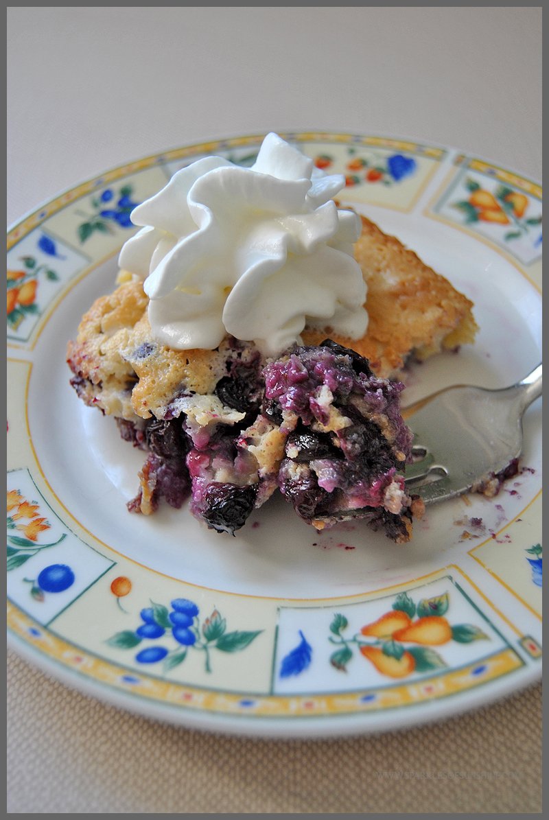 My Granny's Blueberry Quickie Pie Recipe from Sparkles of Sunshine...so yummy and easy to make!