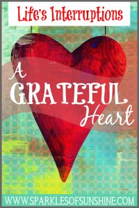 Learn to appreciate the beauty of life's interruptions, post at Sparkles of Sunshine.