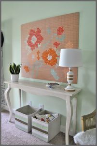 Looking for an affordable artwork option? Try DIY Cross Stitch Art Using Plywood!