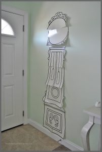 No money for a grandfather clock? Check out this affordable option...the IKEA painted clock!