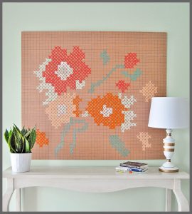 Looking for an affordable artwork option? Try DIY Cross Stitch Art Using Plywood!