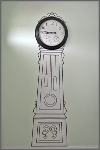 No money for a grandfather clock? Check out this affordable option...the IKEA painted clock!