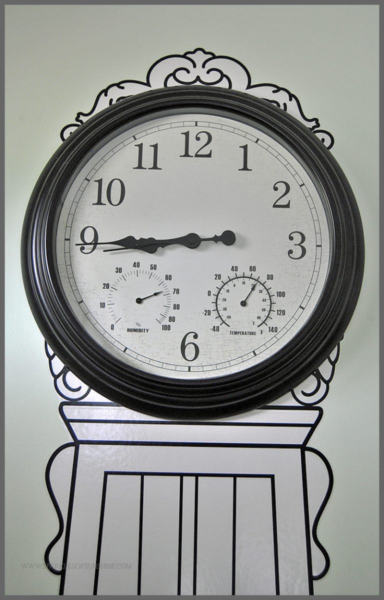 No money for a grandfather clock? Check out this affordable option...the IKEA painted clock!