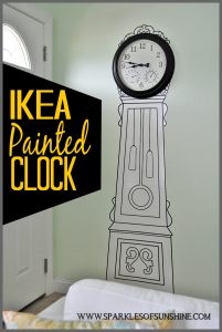 No money for a grandfather clock? Check out this affordable option...the IKEA painted clock!