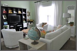 Living room tour packed with lots of DIY and decorating ideas at Sparkles of Sunshine.