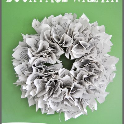 Book Page Wreath Made in 3 Easy Steps