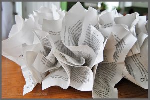 Make a book page wreath in just 3 easy steps, a simple tutorial at Sparkles of Sunshine.