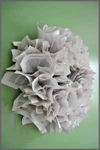 Make a book page wreath in just 3 easy steps, a simple tutorial at Sparkles of Sunshine.