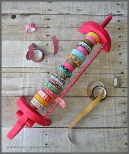 Anthropologie Inspired DIY Washi Tape Dispenser at Sparkles of Sunshine