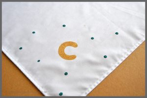 It's easy to make personalized napkins with fabric paint! Check out the simple tutorial at Sparkles of Sunshine.