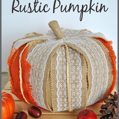 Burlap & Lace Rustic Pumpkin