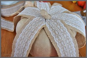 Check out this easy DIY burlap & lace rustic pumpkin at Sparkles of Sunshine. It's the perfect addition to your fall decor!