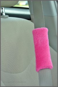 Learn how easy it is to make a seat belt cover with the simple sewing tutorial at Sparkles of Sunshine.