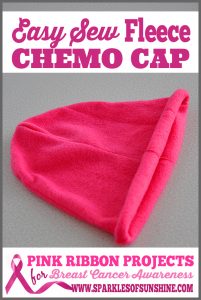 A perfect gift for the chemo patient is a cap to keep them warm...a handmade one would be even better. See how simple it is to make with this easy sew fleece chemo cap tutorial.