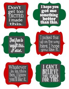 Add an extra smile to someone's face this holiday season with these free printable Christmas gift tags from Sparkles of Sunshine.