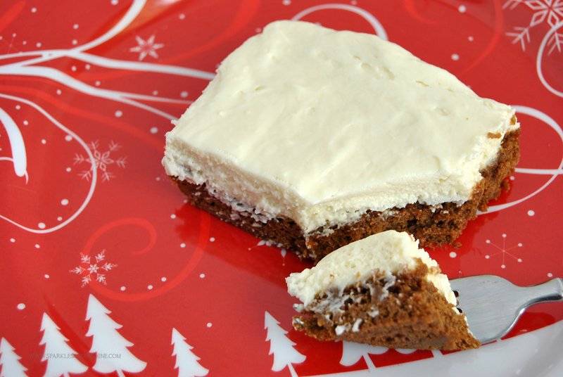 Check out this easy but yummy Gingerbread Cheesecake Dessert recipe from Sparkles of Sunshine. Perfect for the holidays or any time of year!