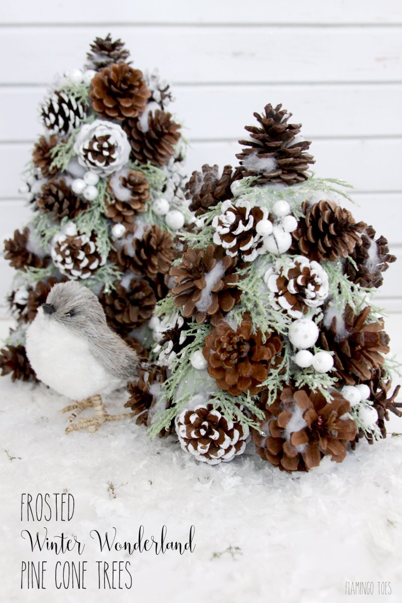 Frosted-Winter-Wonderland-Pinecone-Trees