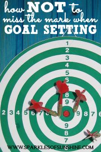 Want to actually reach your goals this year? Learn how NOT to miss the mark when goal setting at Sparkles of Sunshine today!