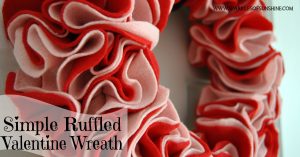 Who said decorating your home for Valentine's Day had to be complicated? Check out this simple ruffled Valentine wreath tutorial at Sparkles of Sunshine.